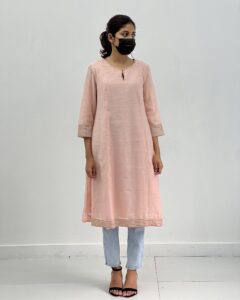 Plain color anarkali top added to wishlist