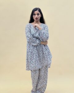 White leopard print co-ord set added to wishlist